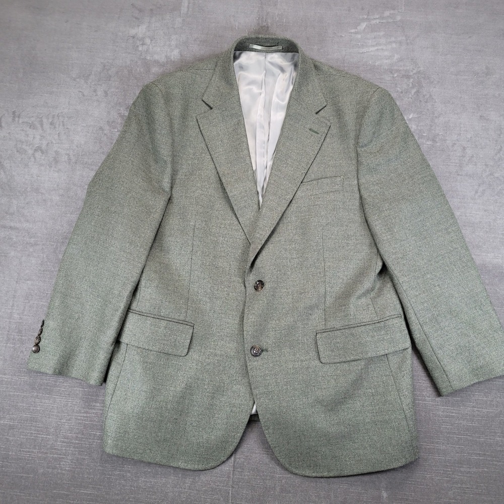 Charles Tyrwhitt Mens 44S Classic Fit Blazer Green 100% Wool Sport‎ Coat Jacket